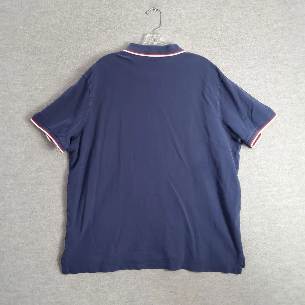 Polo Ralph Lauren Men Polo Shirt XL Blue Ringer Logo Short Sleeve Classic READ